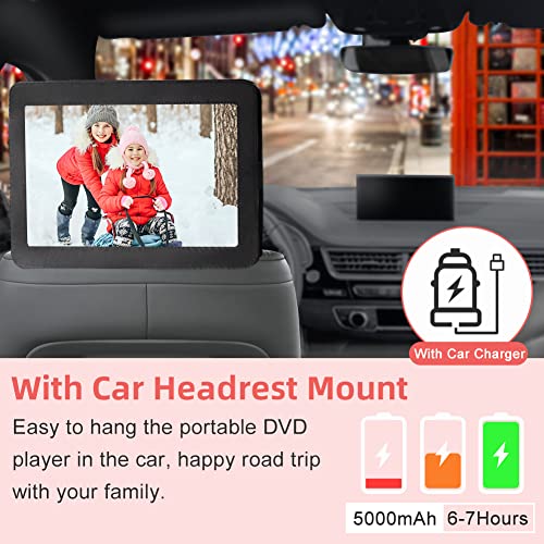 16.9" Portable Mobile DVD Player with 14.1" Large Swivel Screen with 6 Hrs Rechargeable Battery (Blue) J27808