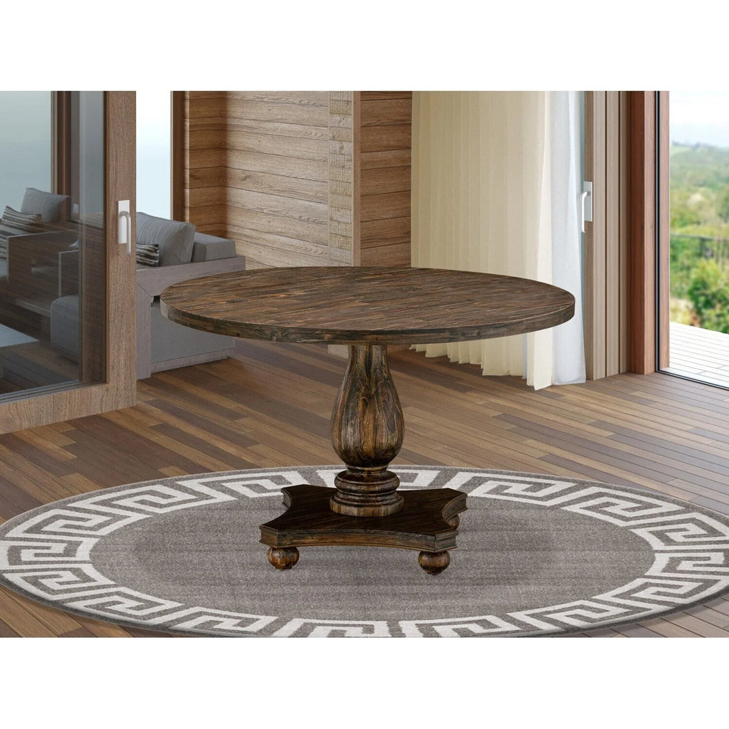 Round 48 Inch Rubberwood Pedestal Dining Table I97695