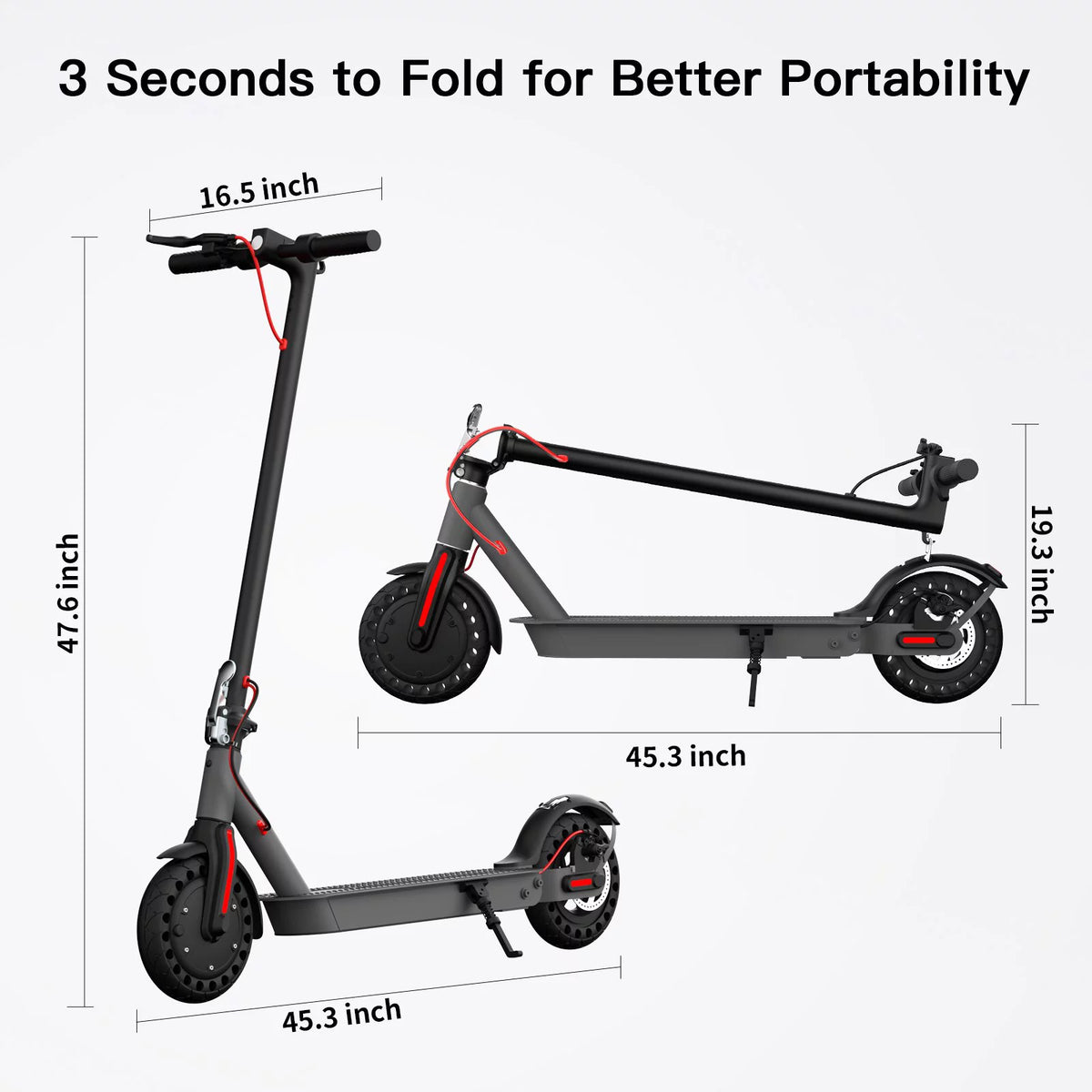 500W Motor 10 Solid Tires Folding Electric Scooter Z88115