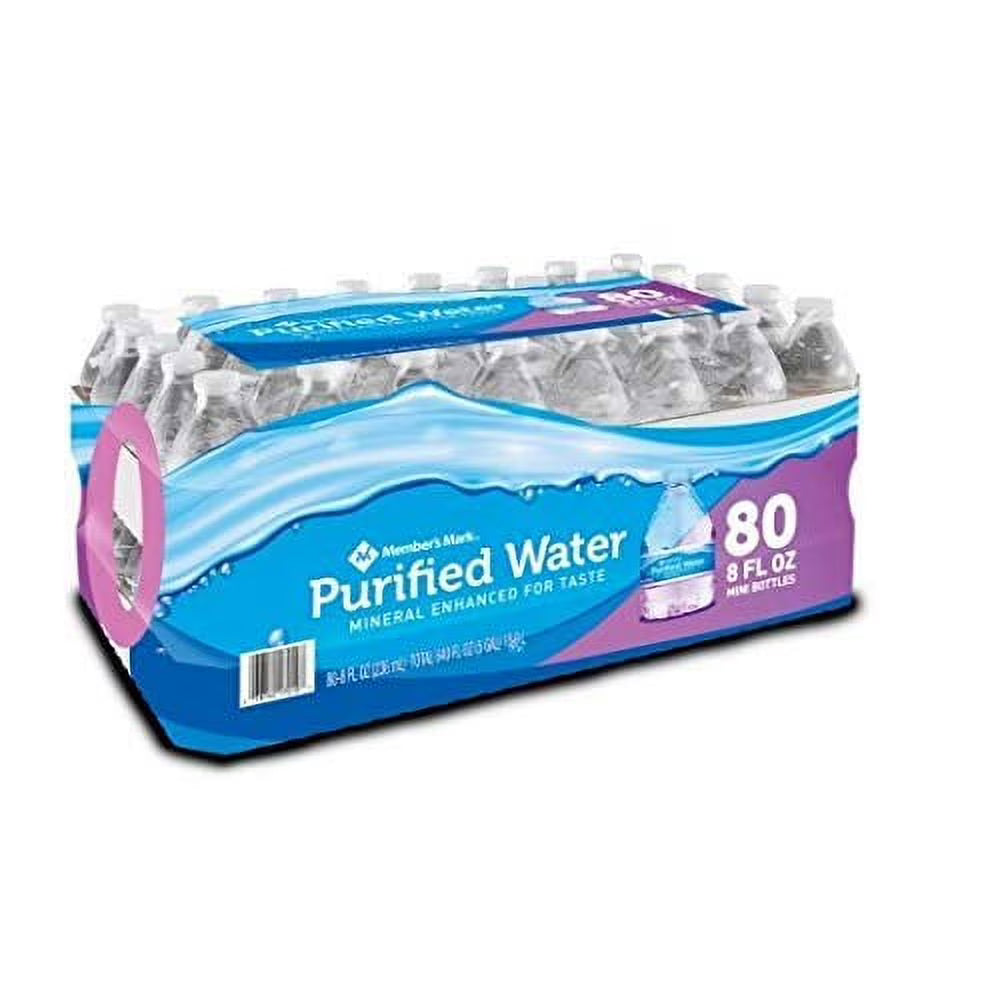 2 Pack of 80 bottle Purified Water 8 oz. Q698