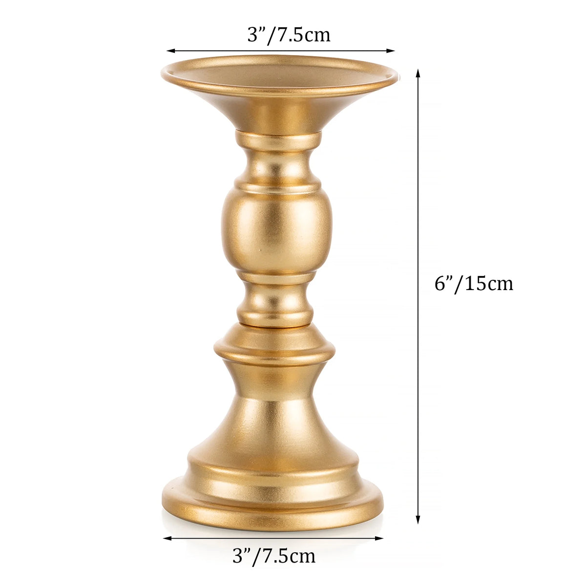 Gold Pillar Candle Holder Set of 10 P4464