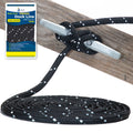 3/8" x 15' Black (2 Pack) Double Braided Nylon Dock Line L884