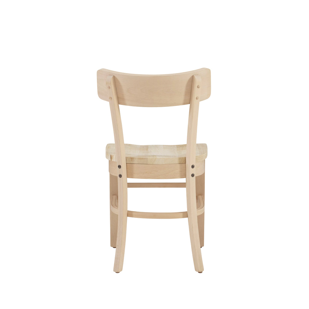 Unfinished Wood Dining Accent Chair, Set of 2 V7954