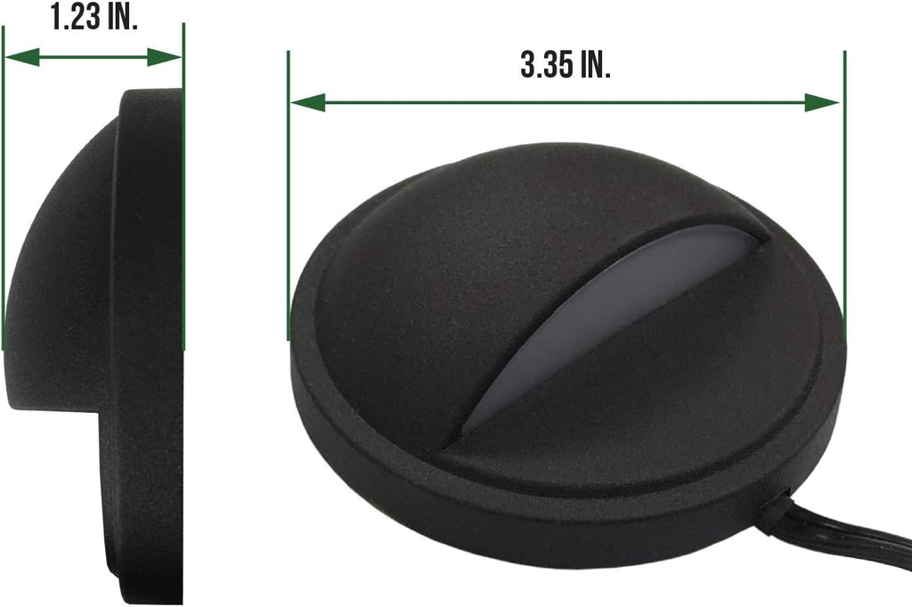 6-Pack Black Die-cast Aluminum LED Deck Lights A43493