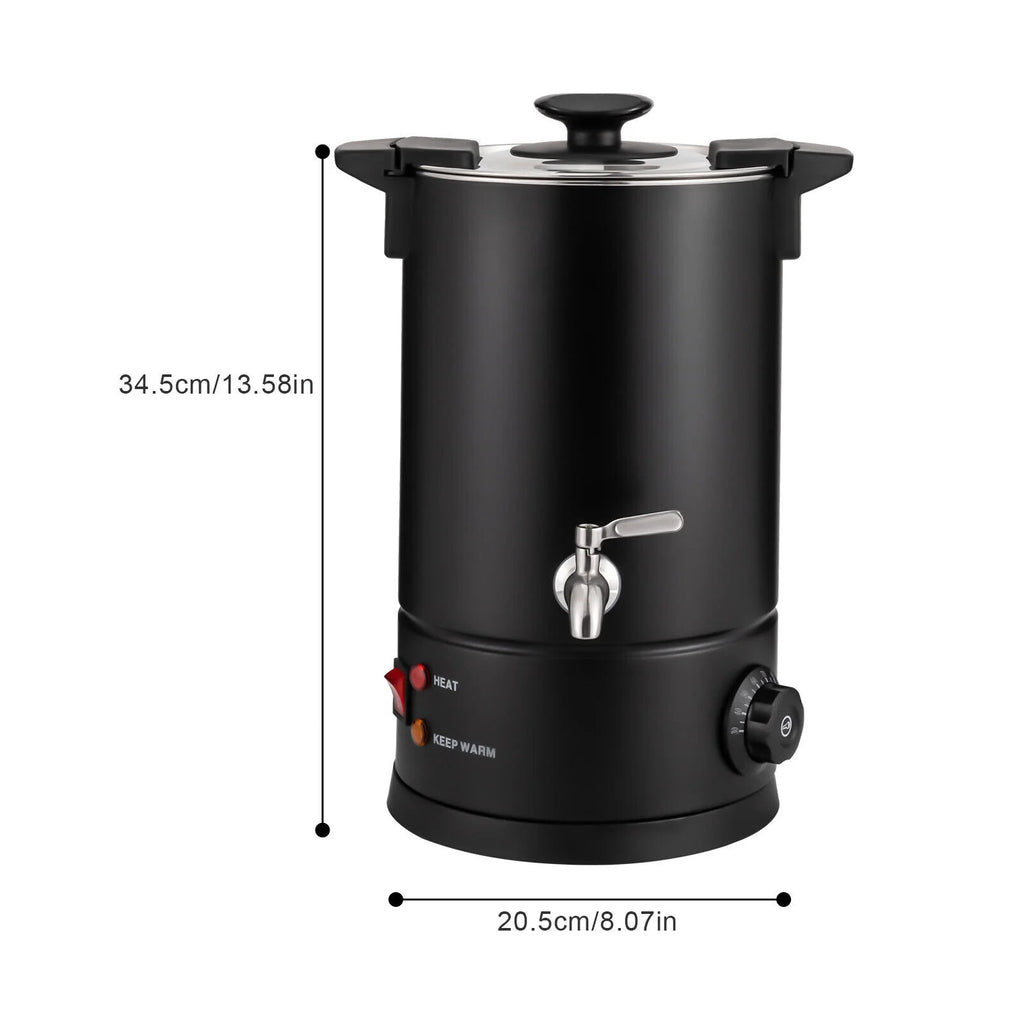 8L Stainless Steel Electric Coffee Urn Black 1000w Z9822