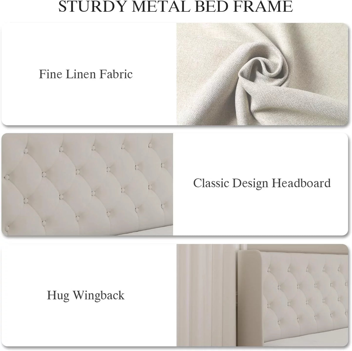 Full Size Lift Up Storage Bed with Wingback Headboard R810163