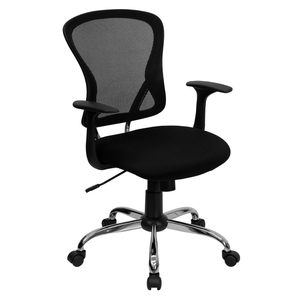 Yellow Mid-Back Mesh Swivel Task Chair with Chrome Base M1492