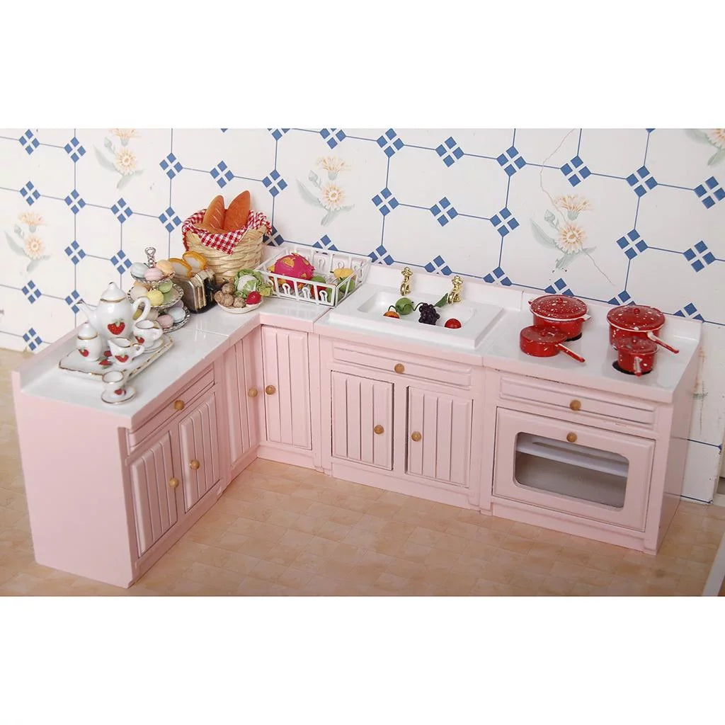 Birch Wood 12 Scale Miniature Kitchen Furniture E98052