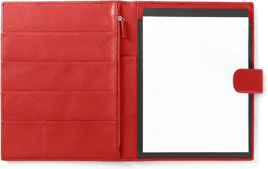 Cognac Full Grain Leather Portfolio A4 Organizer with Tablet Pocket W81384