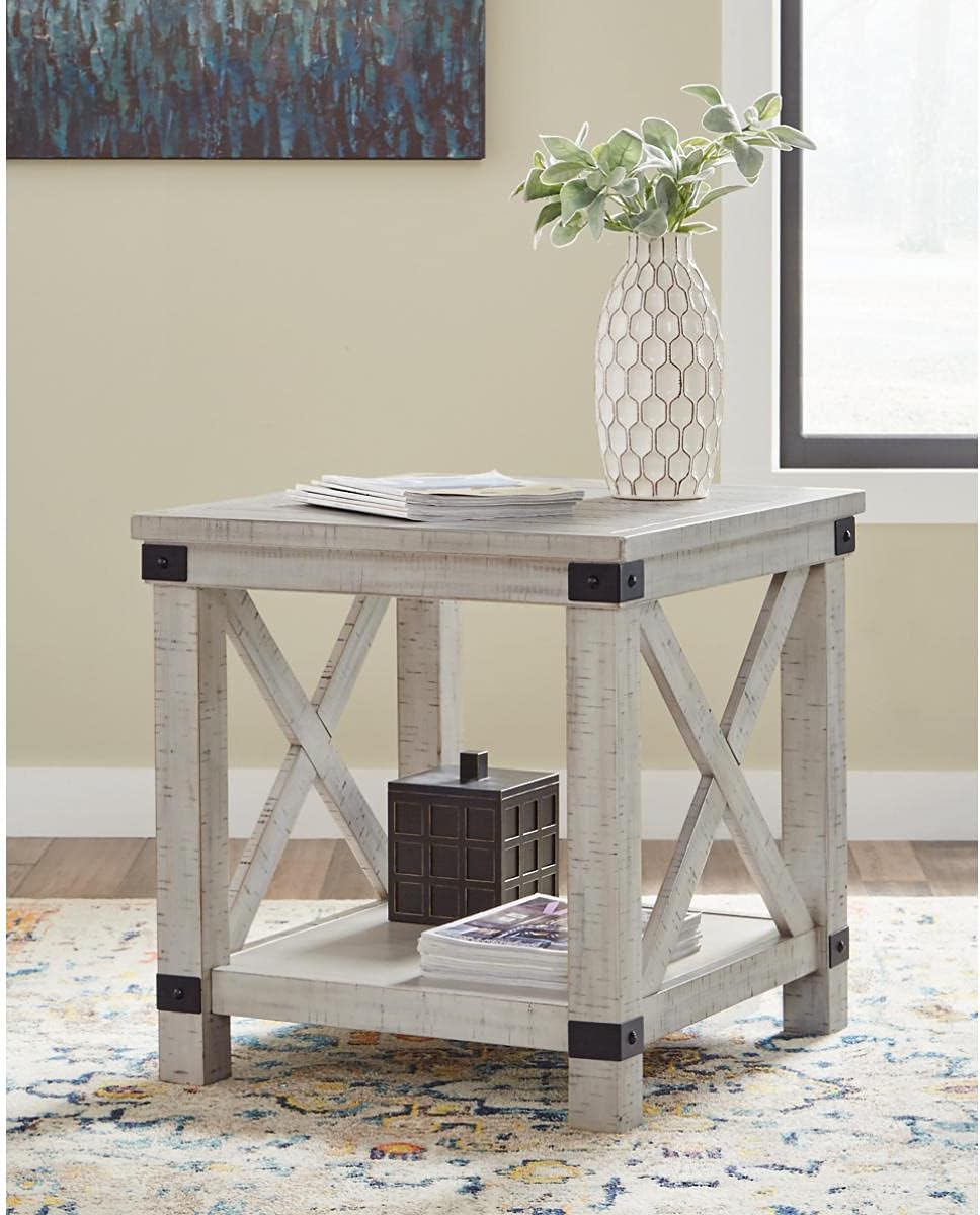 Whitewash Rectangular End Table M658729