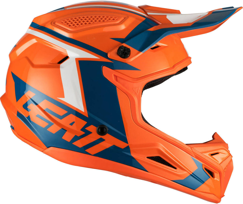Blue-Orange Motocross Helmet P24495