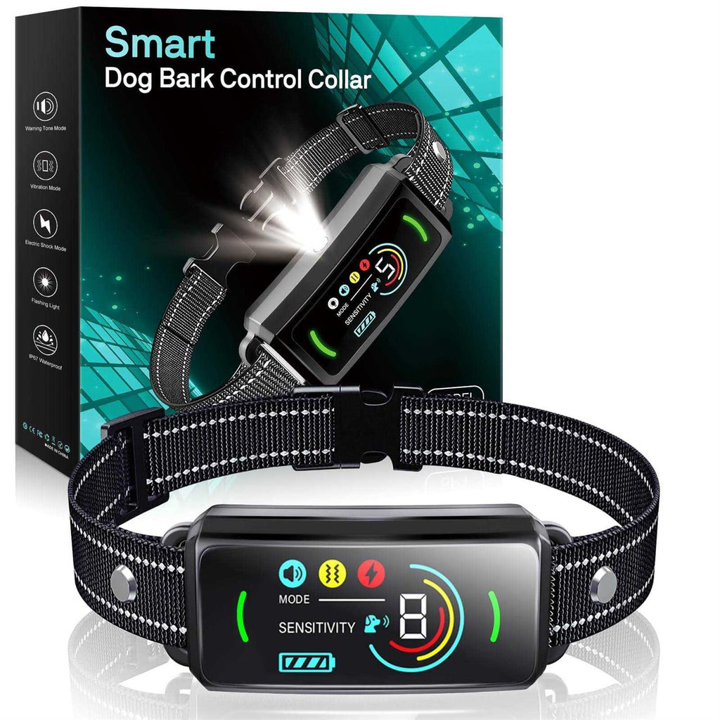 Rechargeable Anti-Bark Dog Collar with Flashing Light T5944