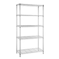 5-Tier Heavy Duty Steel Wire Shelving Unit in Chrome Q850