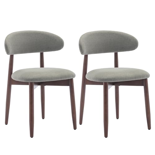 Green Fabric Upholstered Dining Chairs Set of 4 G464