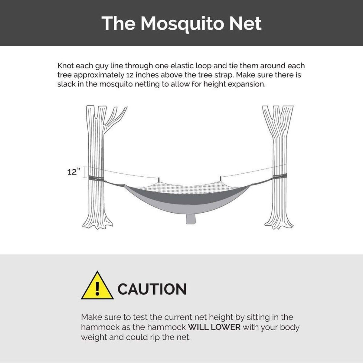 Camping Hammock with Mosquito Net Rain Fly Tree Straps V67714