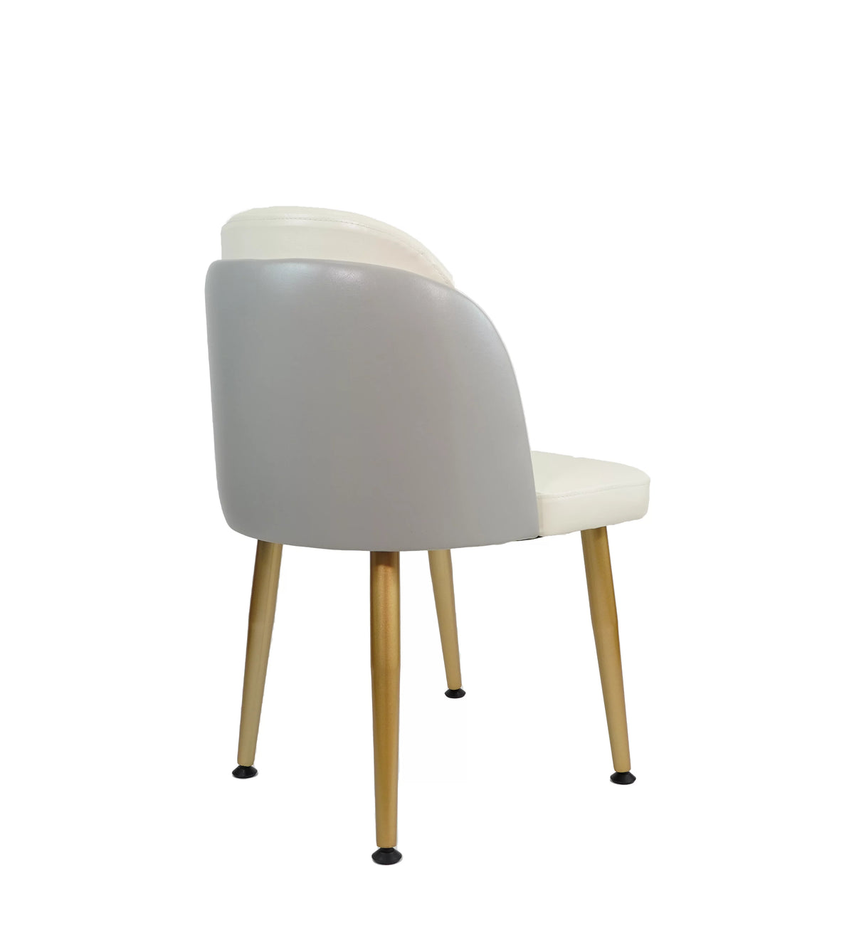 Set of 4 Leather Dining Chairs Metal Legs J506