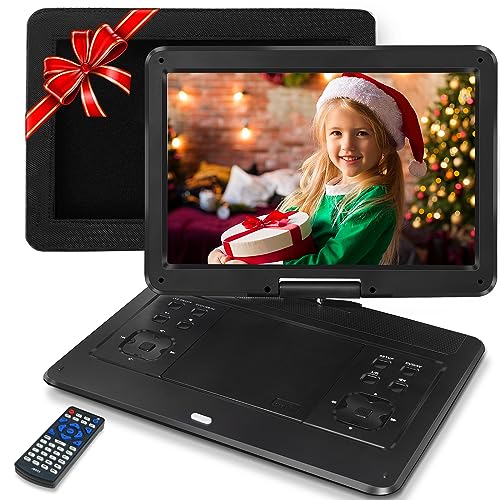 16.9" Portable Mobile DVD Player with 14.1" Large Swivel Screen with 6 Hrs Rechargeable Battery (Blue) J27808