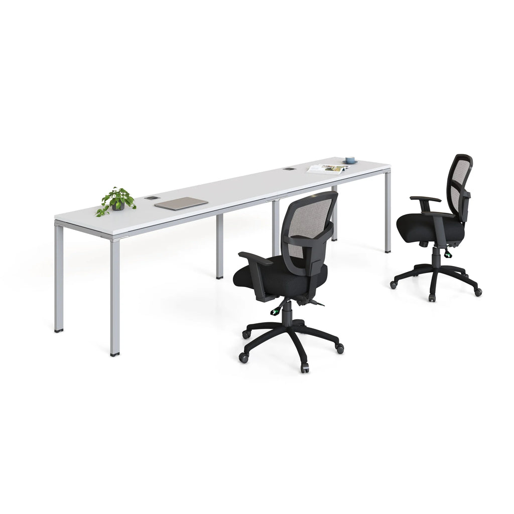 White Double Workstation Desks G328486