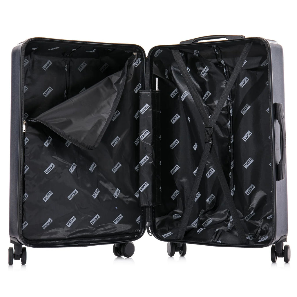 3-Piece Hardside Luggage Set with Spinner Wheels, 20"/24"/28", Navy Blue I861