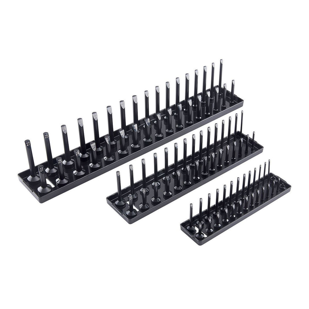 3 Piece Black Metric Socket Tray M288634