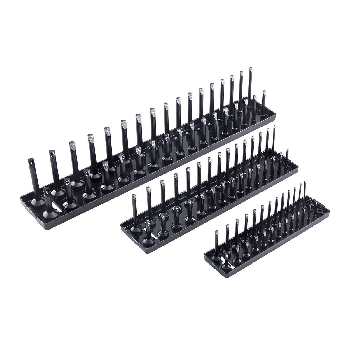 3 Piece Black Metric Socket Tray M288634
