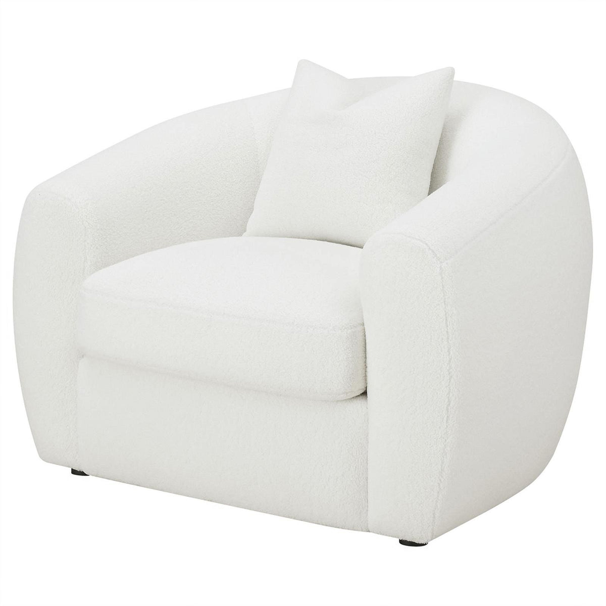 White Fabric Upholstered Tight Back Chair W708255