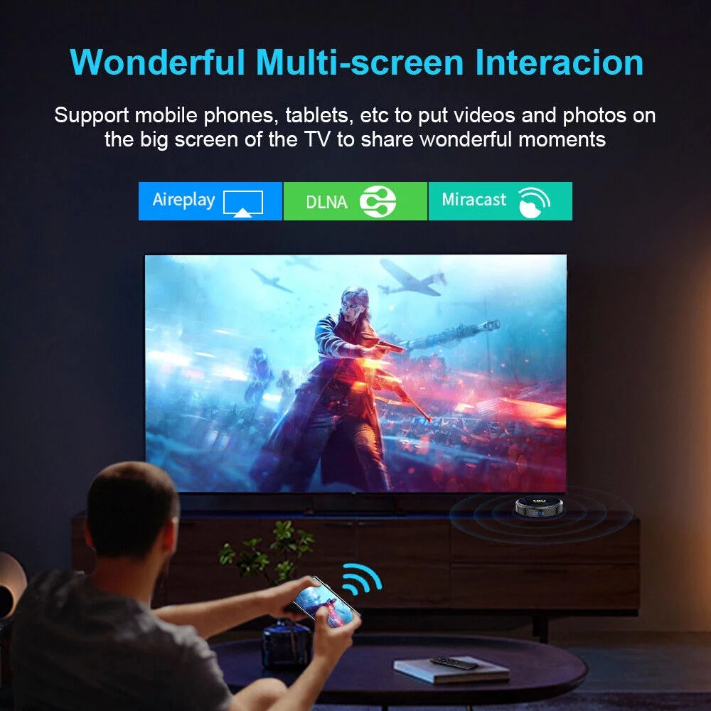 Android 12.0 4+32GB Ultra HD 6K HDR WiFi TV Streamer Player U27711