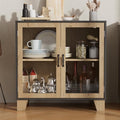 Buffet Sideboard Cabinet with 2 Acrylic Doors and Adjustable Shelf Y811
