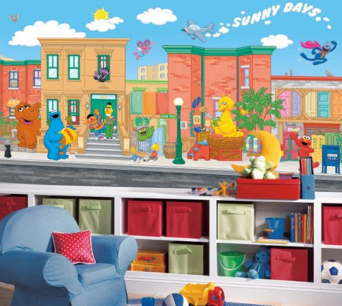 Sesame Street Prepasted Chair Rail Wall Mural X645931