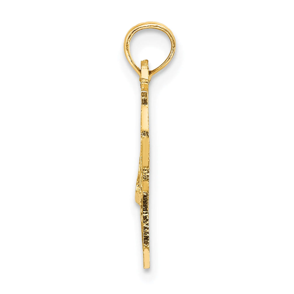 14K Yellow Gold New York State Pendant Charm Q986764