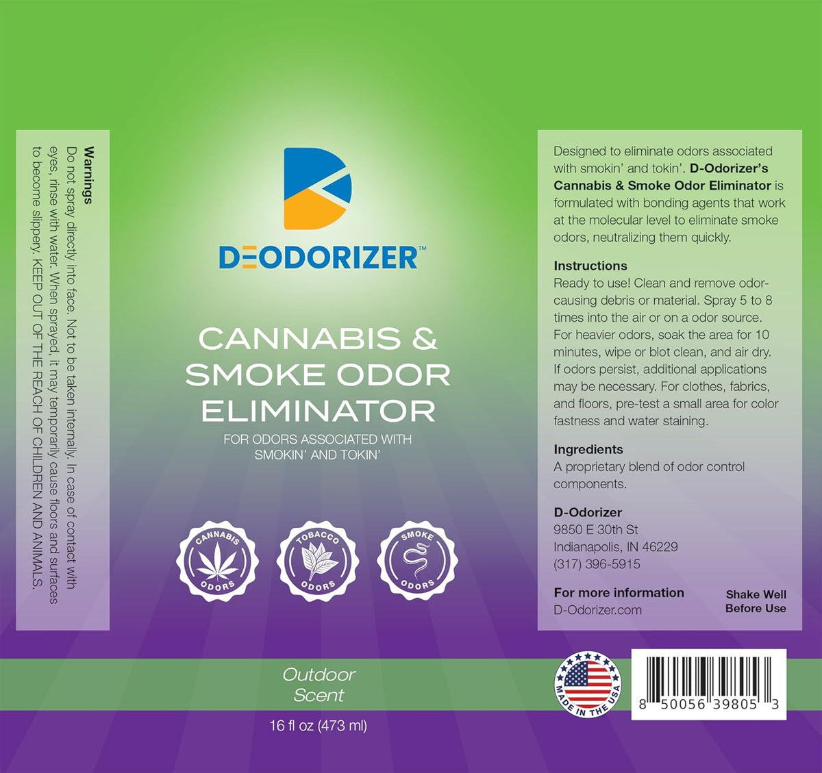 16oz Odor Eliminator Spray T70123