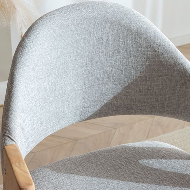 4-Piece Upholstered Arm Chair Natural Wood Side Chair H9325