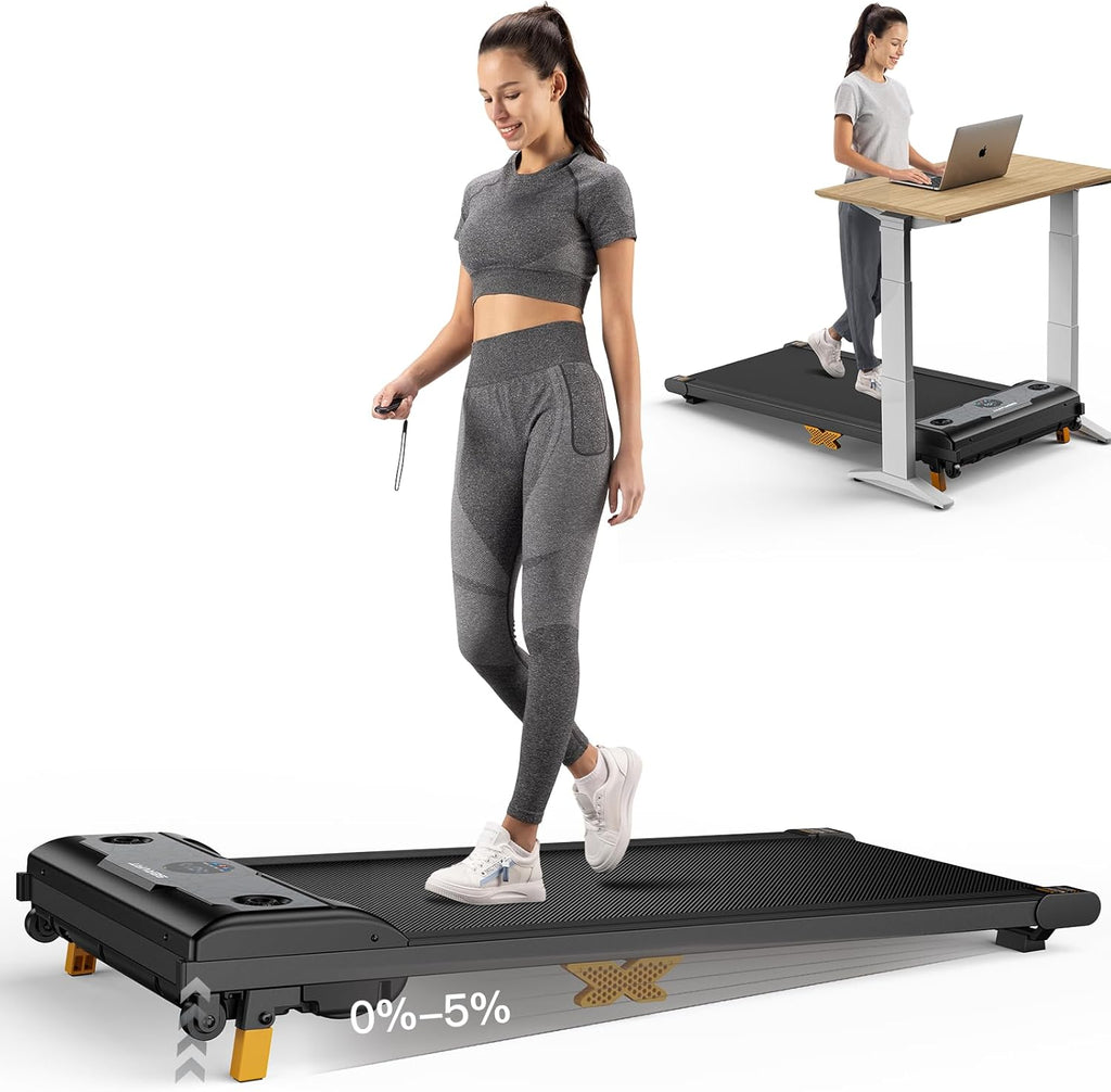 Under Desk Treadmill with Incline, Portable Walking Treadmill with Remote Control N8858