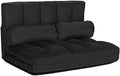 Foldable Floor Sofa with 2 Pillows & Suede Cloth Cover I99191