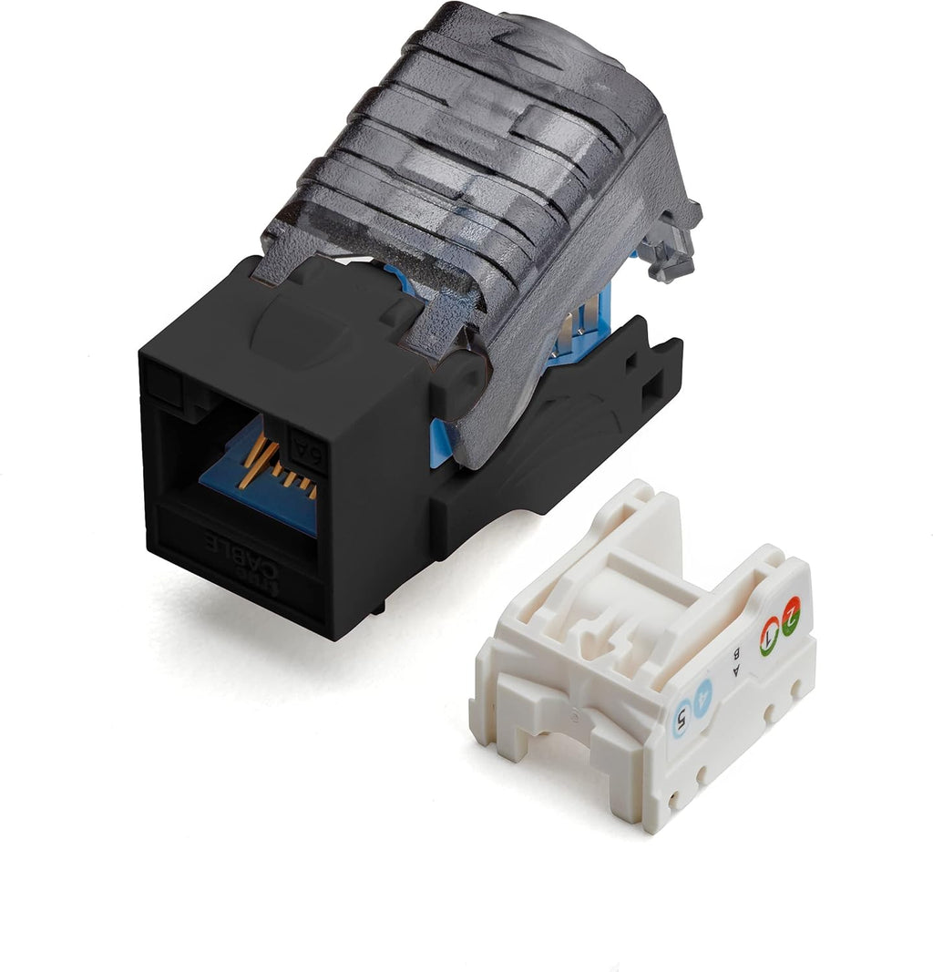 Blue Cat6A Toolless Keystone Jack 12 Pack H58818