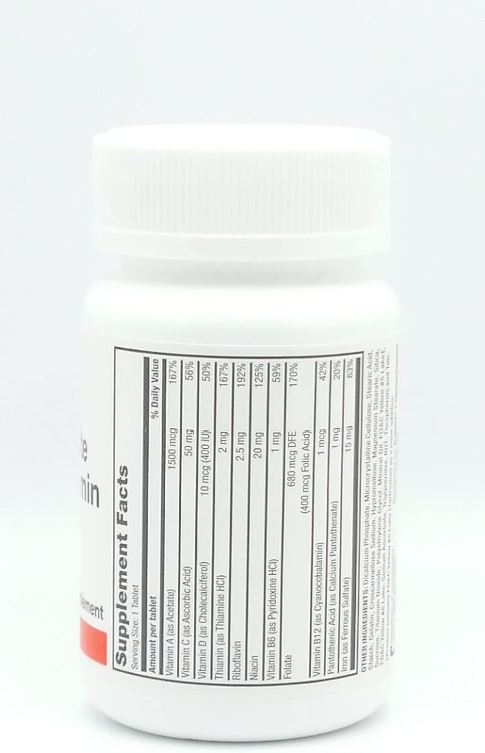 Multivitamin with Iron Multimineral Supplement 100 Tablets B214