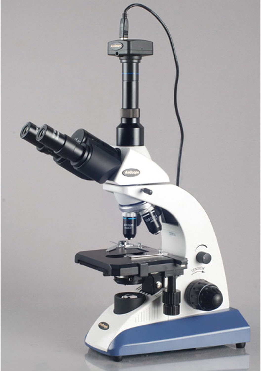 Compound Trinocular Microscope, 40X-2000X Magnification, Halogen Illumination Z306