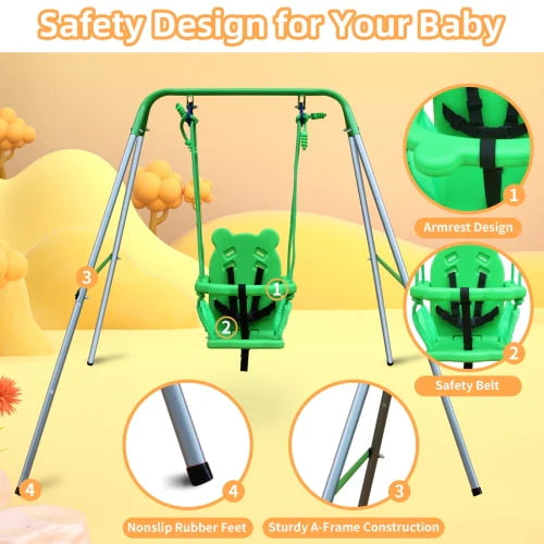 Toddler Baby Swing Set with Safety Belt B385362