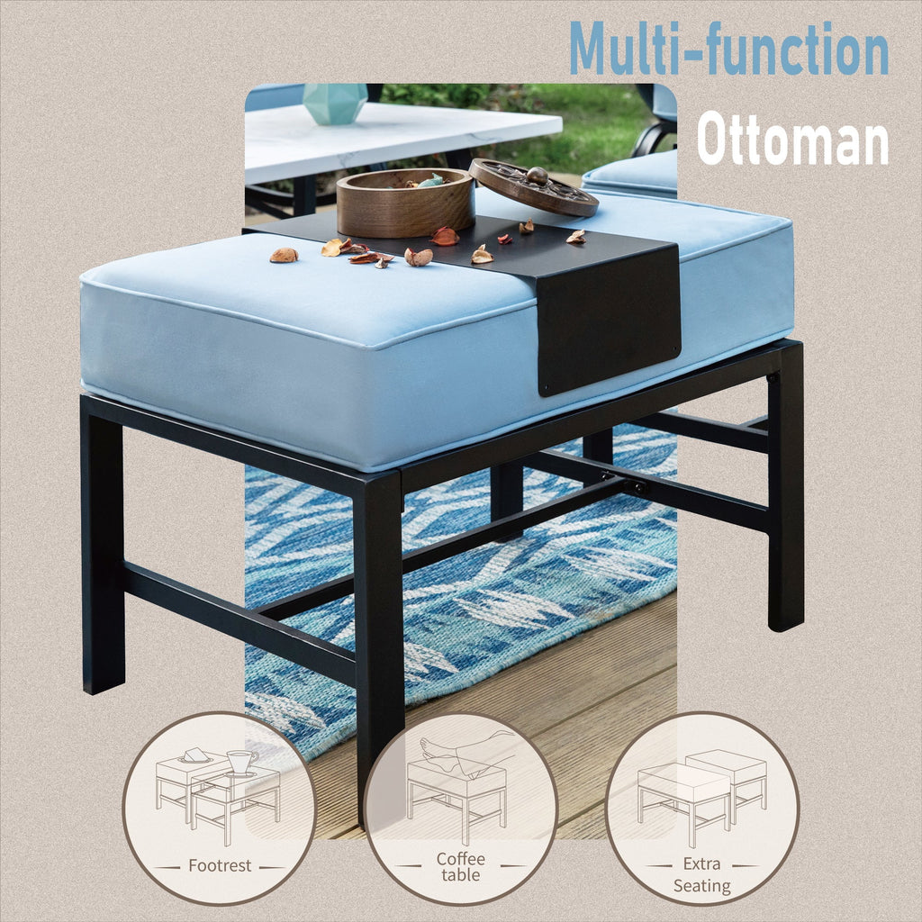 Blue Steel Sofa Outdoor Furniture Set X760272