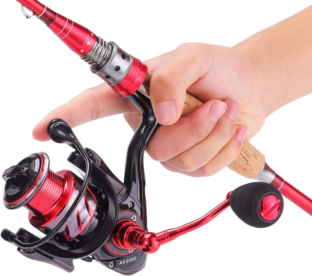 Lightweight Baitcaster Combo Fishing Rod and Reel, 4 Pieces, Pack of 2 W59163