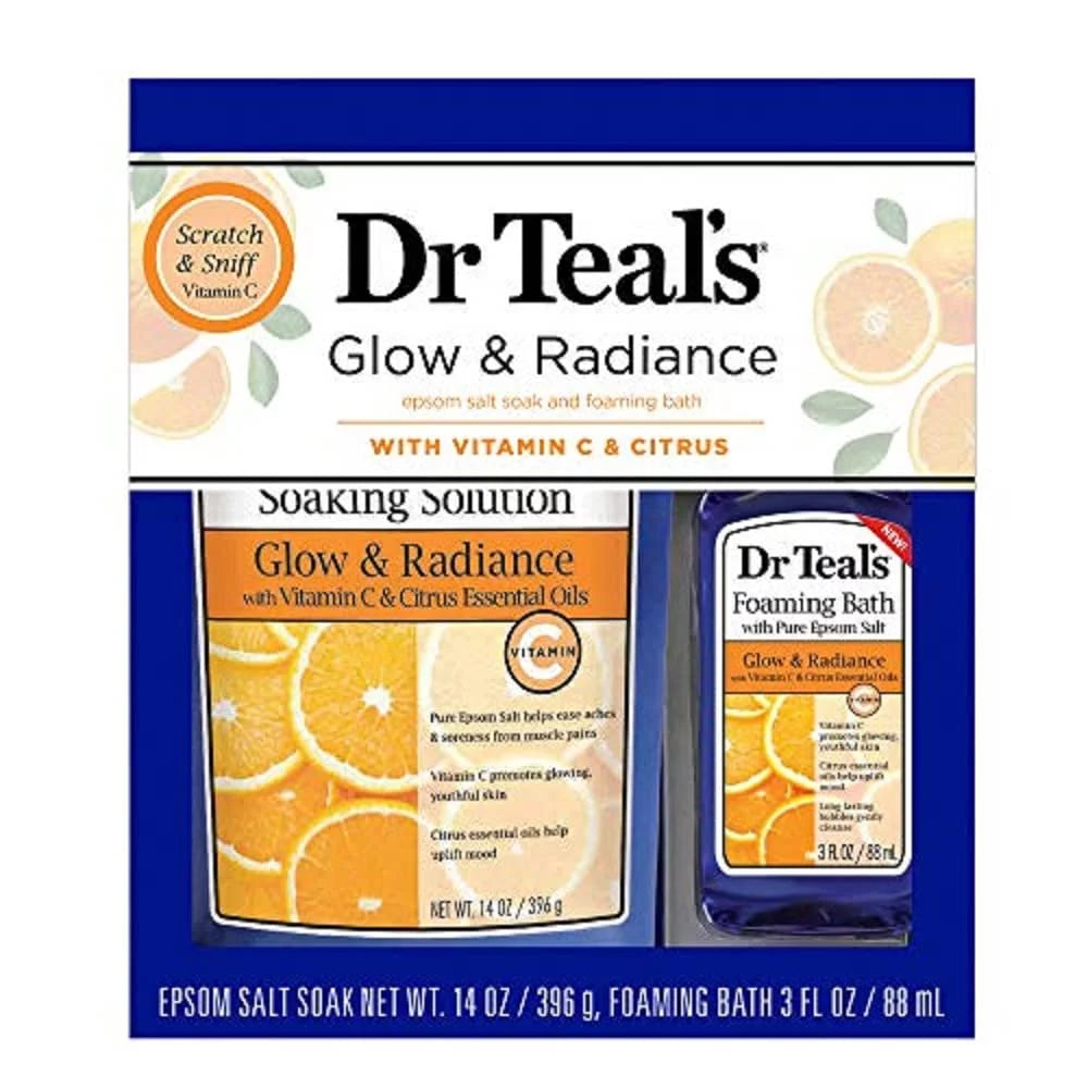 Vitamin C & Citrus Epsom Salt Soaking Solution And Foaming Bath Gift Set C76029