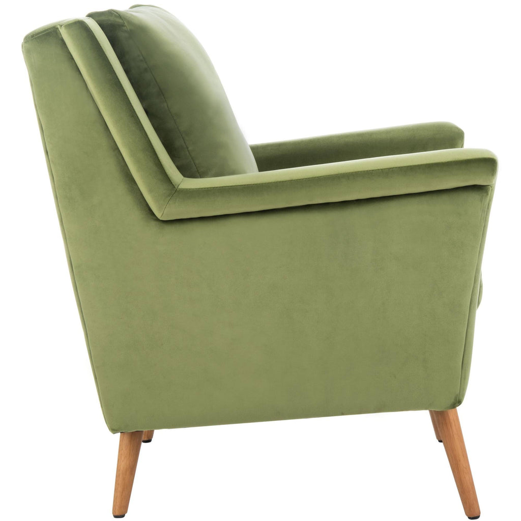 Olive Velvet Arm Chair U3539