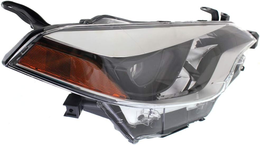 Headlight Assembly for Toyota Corolla 2014 2015 2016 Passenger Side Black Housing A7702
