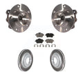 Front Hub Bearing Assembly with Coated Disc Brake Rotors and Ceramic Pads Kit J909