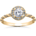 14k White, Yellow, Rose Gold Lab Grown Diamond Halo Engagement Ring O6274