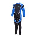 Kids Zippered Long Sleeve Diving Swimsuit Quick Dry One Piece Surf Suit X6193