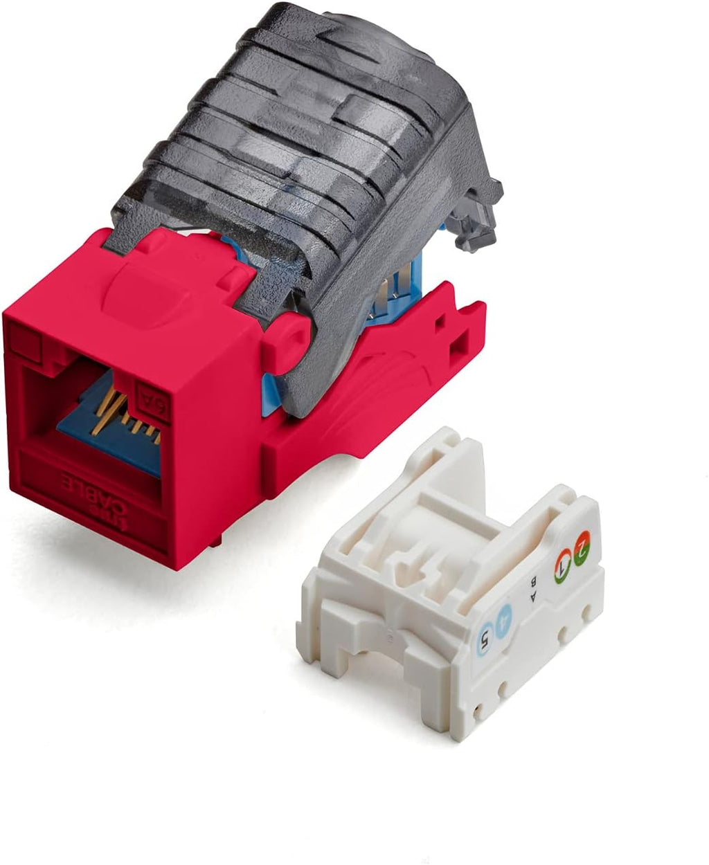 Blue Cat6A Toolless Keystone Jack 12 Pack H58818