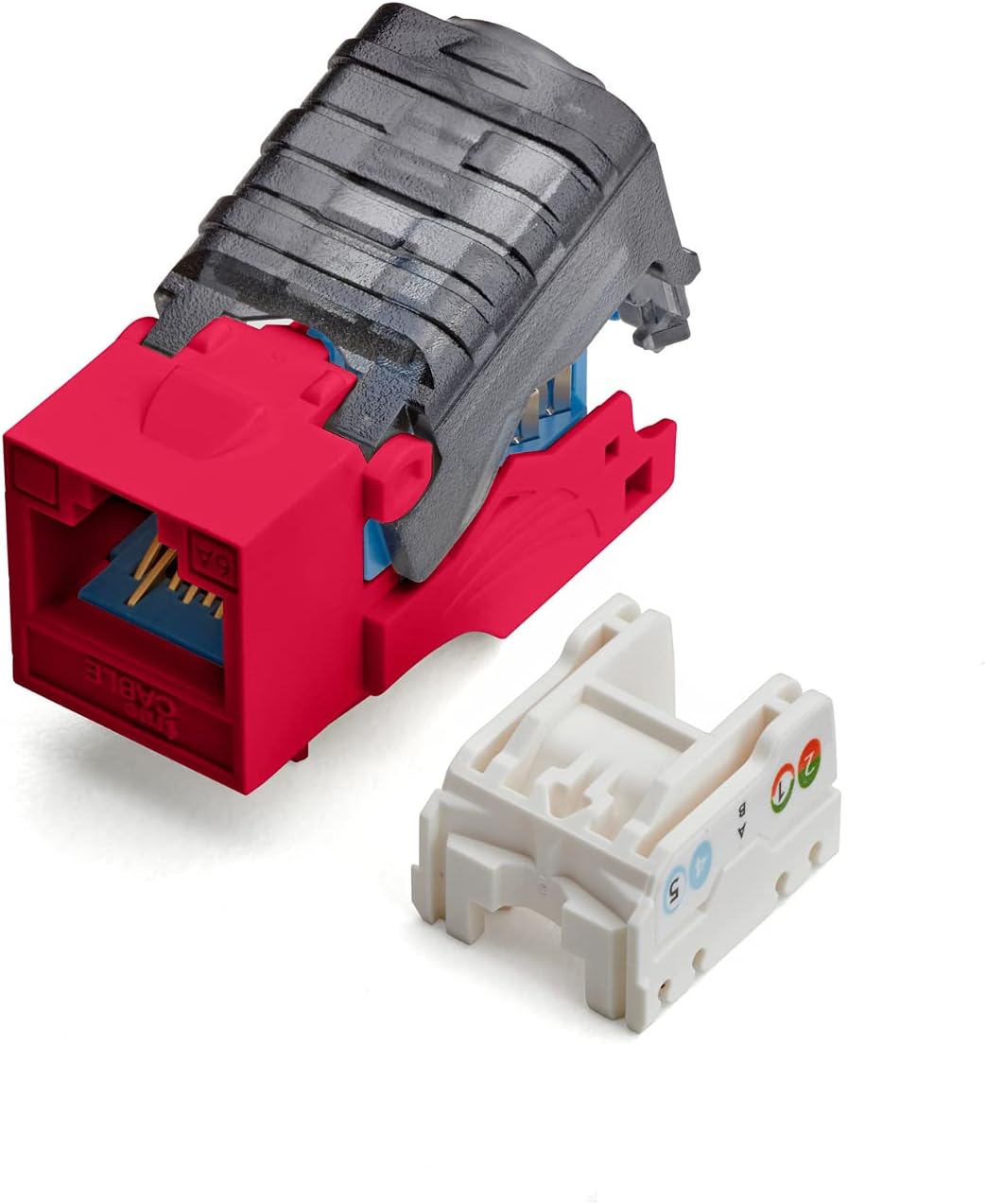 Blue Cat6A Toolless Keystone Jack 12 Pack H58818