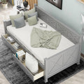 Twin Size Pine Wood Daybed with Drawers K4108
