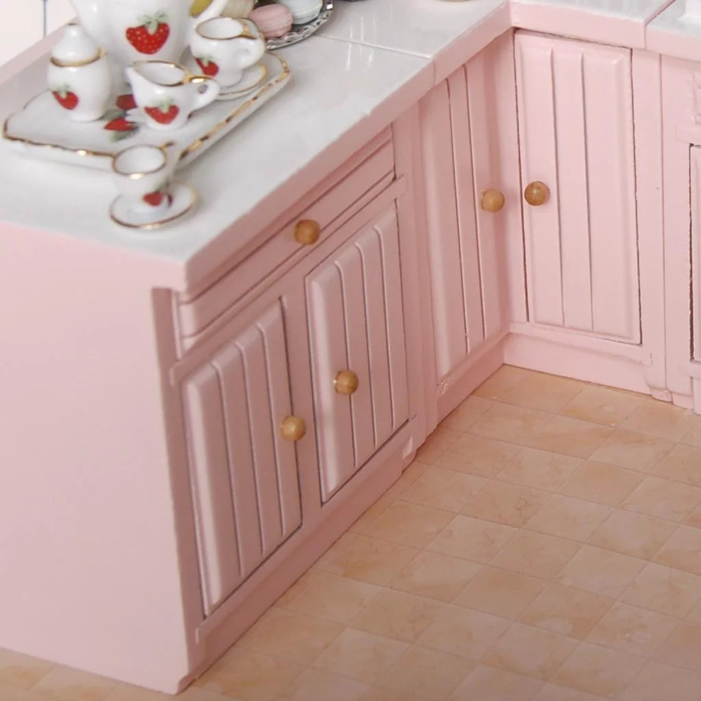 Birch Wood 12 Scale Miniature Kitchen Furniture E98052